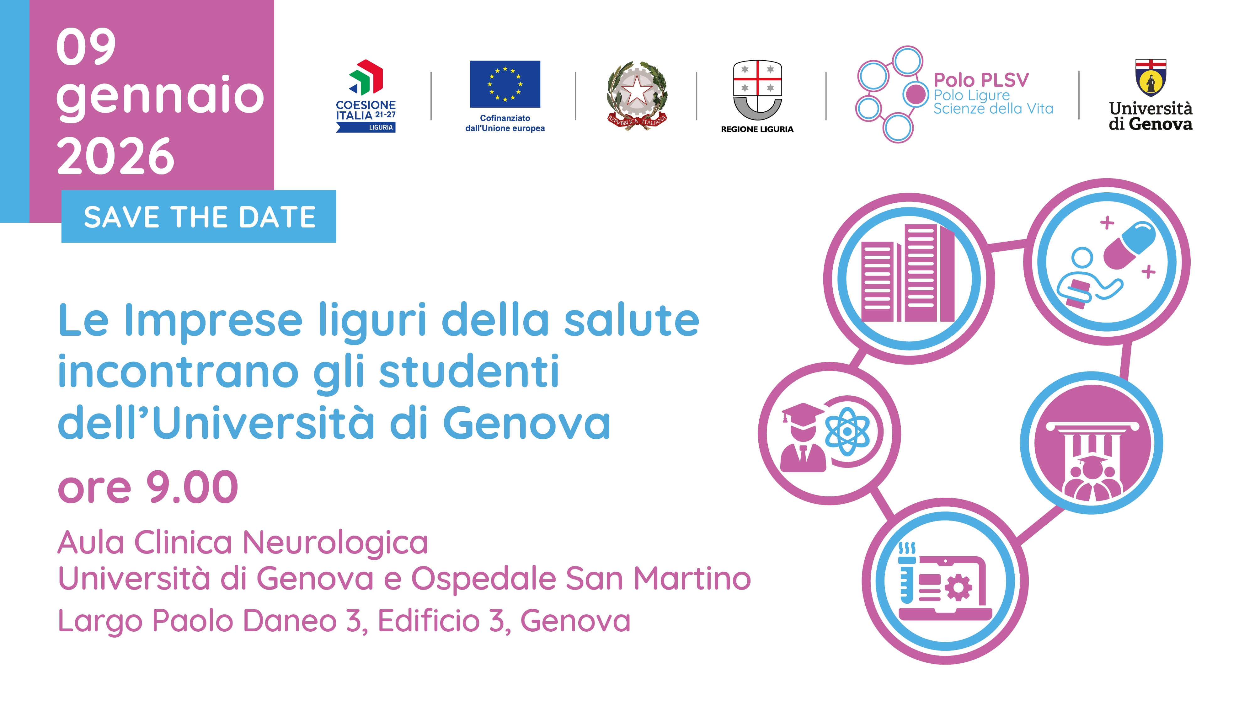 immagine descrittiva di Le Imprese liguri della salute incontrano gli studenti dell’Università di Genova