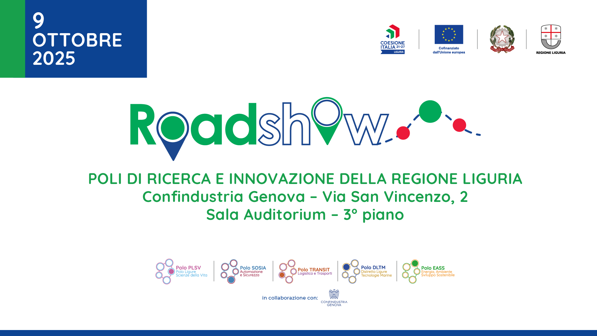 immagine descrittiva di RoadShow dei Poli di Ricerca e Innovazione - Genova, 9 ottobre 2025